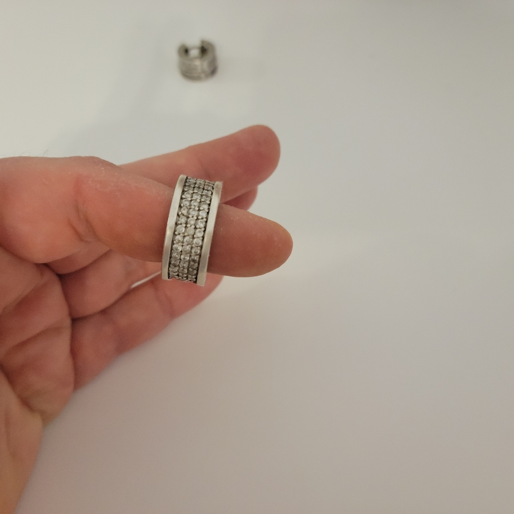 Bvlgari silver chunky earrings and a ring - Picture 3 of 3